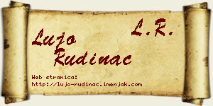 Lujo Rudinac vizit kartica